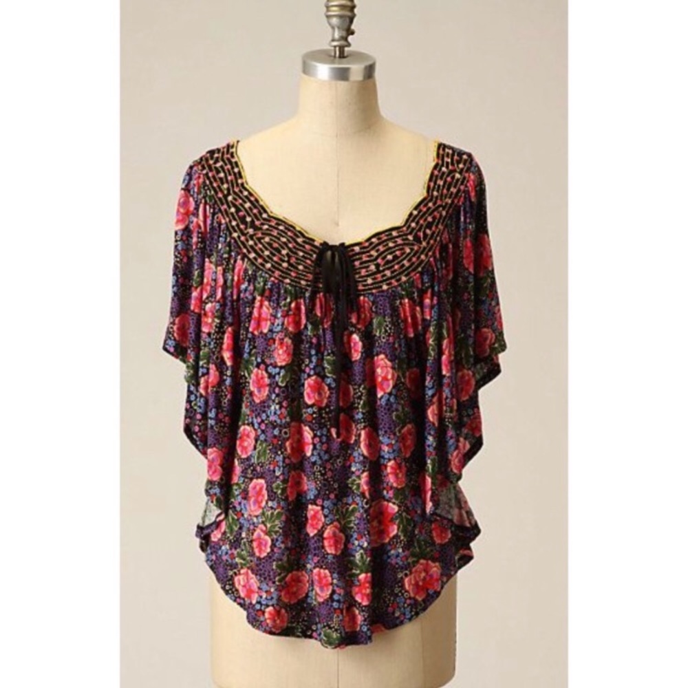 Anthropologie Horizon Bound Butterfly Top